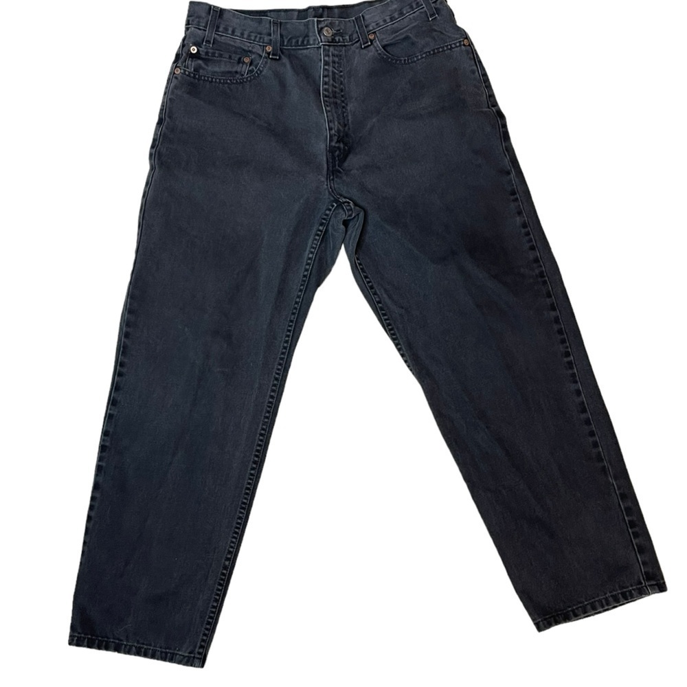 Levi’s 550 classic straight leg denim men’s jeans black 34 waist zipper fly - Picture 2 of 15